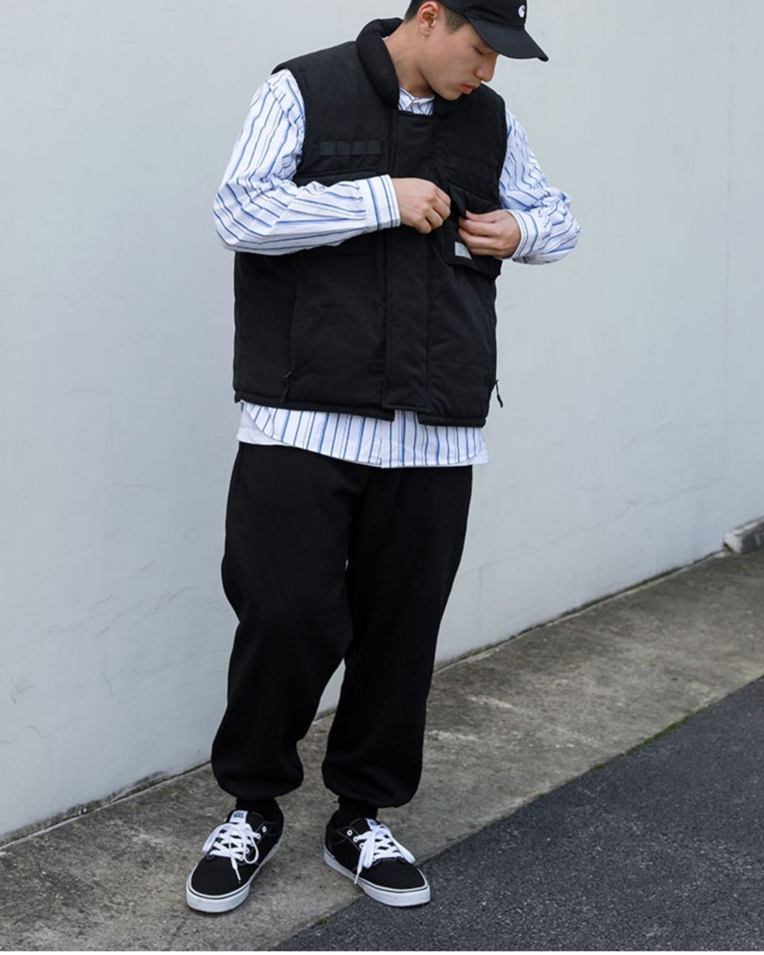 cityboy 寬版線條藍襯衫