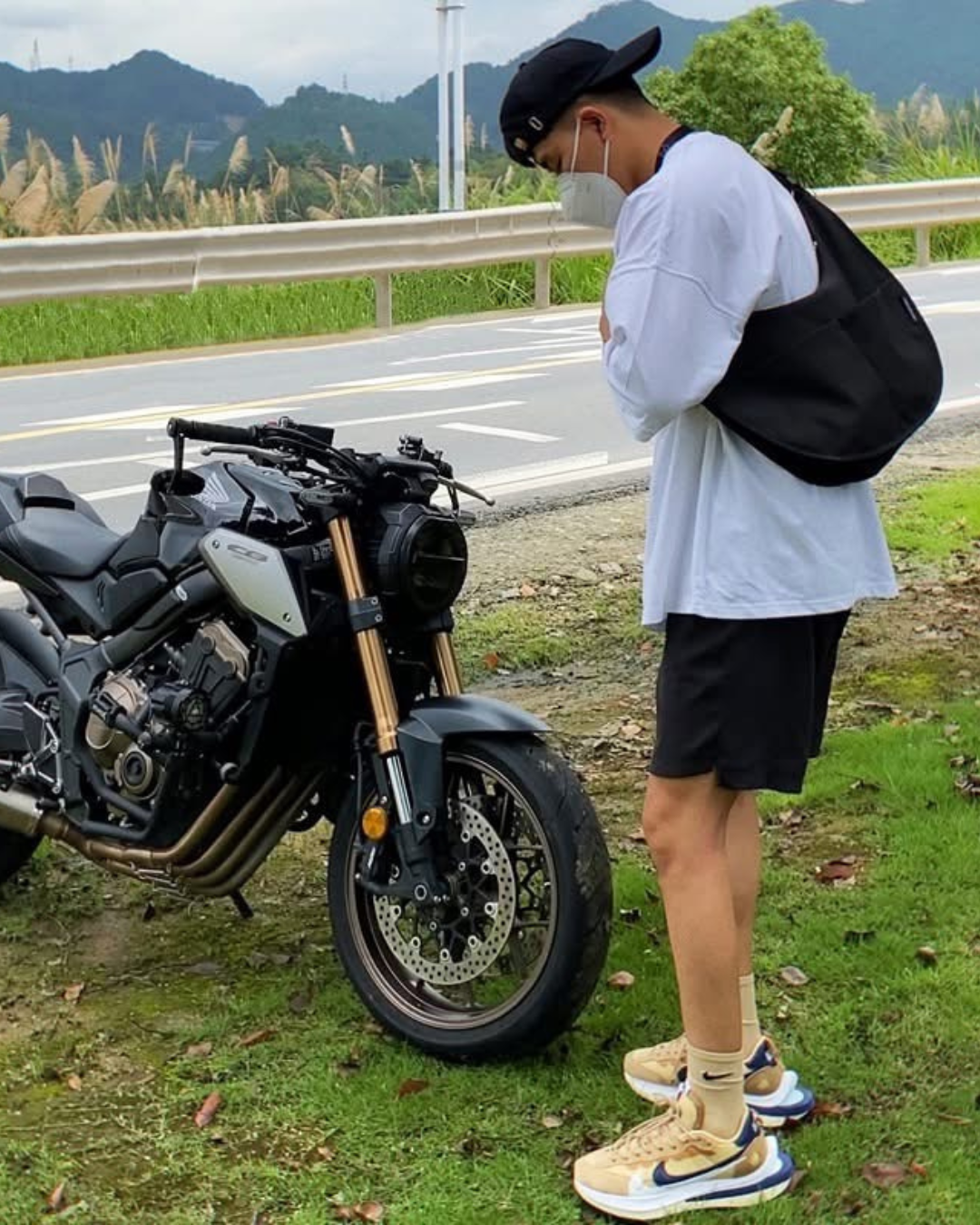 美式機車單肩包