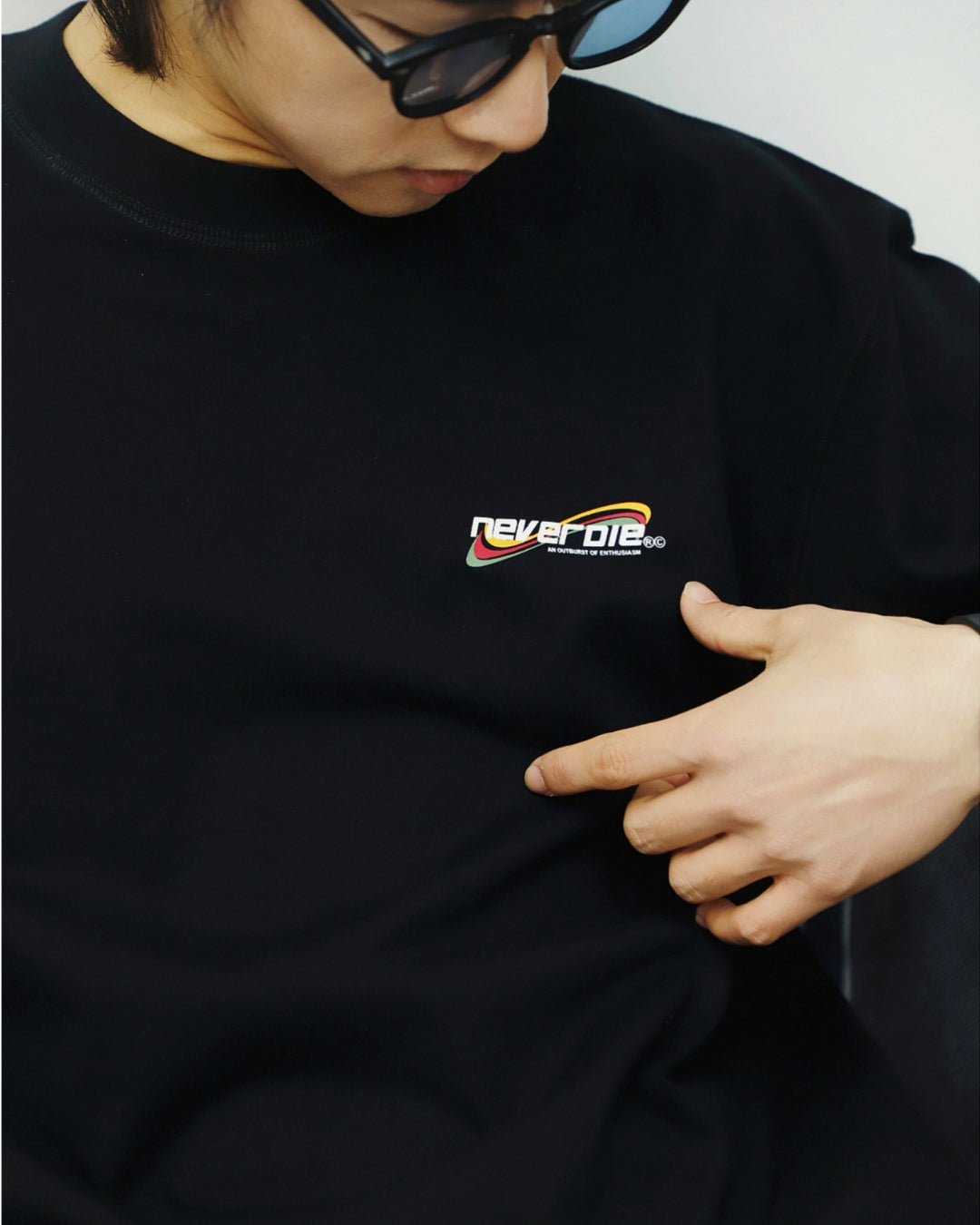 Neverdie 厚領印花T