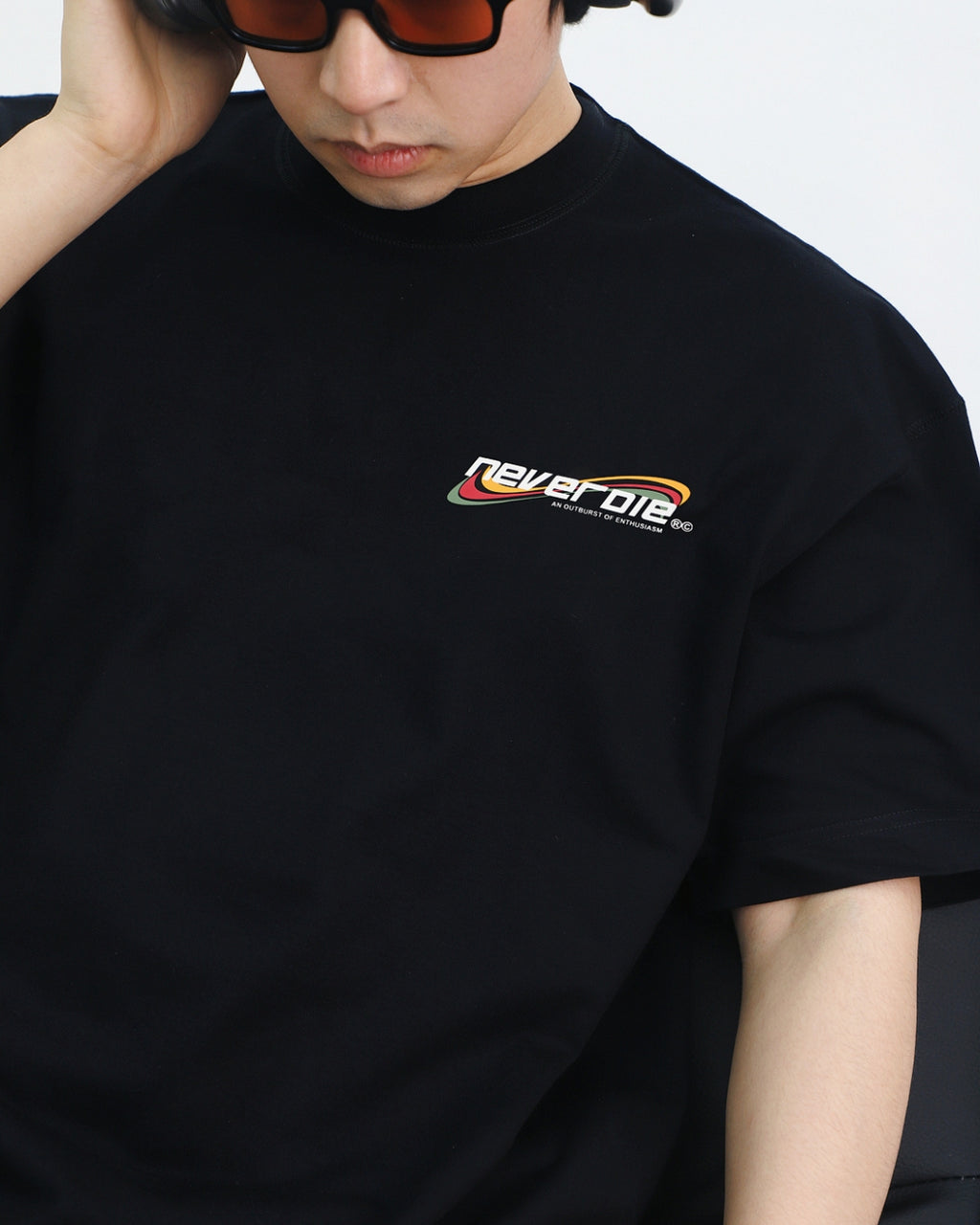 Neverdie 厚領印花T