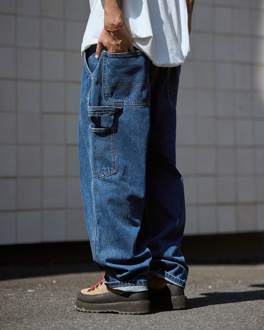 原色丹寧工裝褲