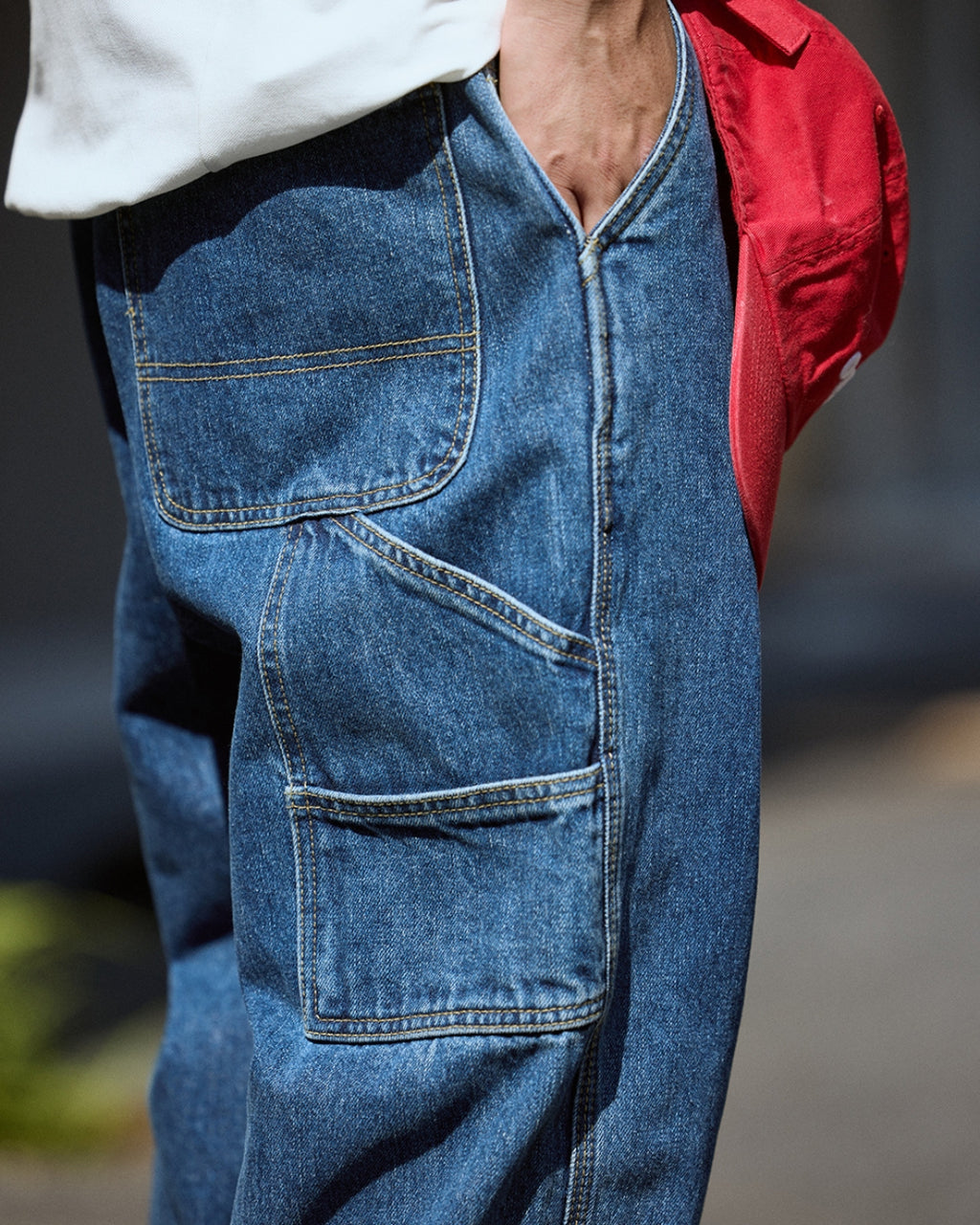 原色丹寧工裝褲